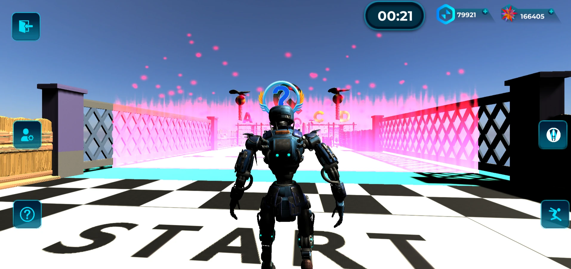 A learner avatar at the start of a Learnverse quest.